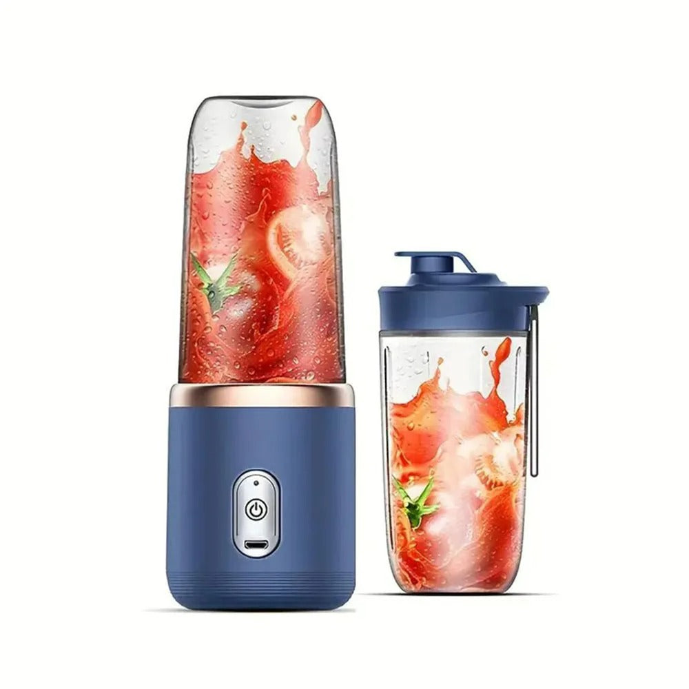 Portabler Entsafter mit 2 Bechern, USB-aufladbarer Mini-Mixer, Frischentsafter-Becher, Personal Smoothie Maker