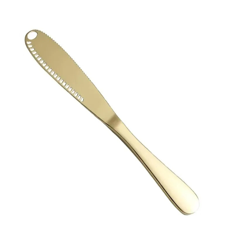 Buttermesser Edelstahl mit Löchern – Vielseitiges Küchenutensil für Butter, Käse und Brotaufstriche