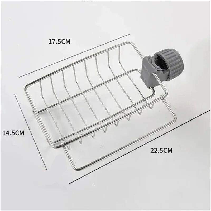 Stainless Steel Spülbecken Organizer – Ablage für Schwämme, Seife & Handtücher, Verstellbar, Rostfrei