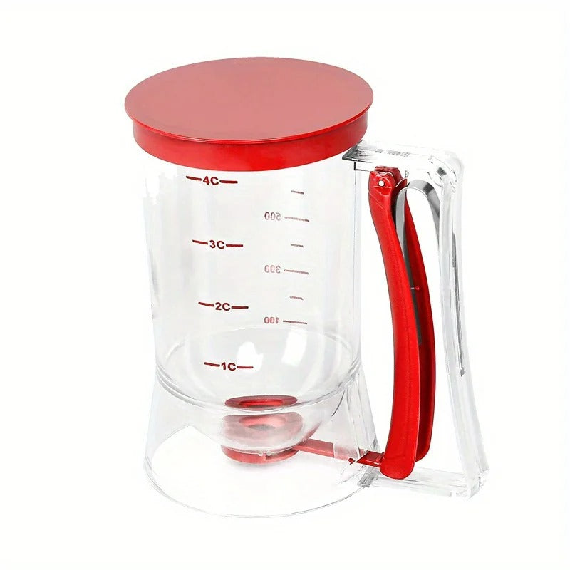 900 ml Küchenutensilien-Beslagdispenser für Pancakes, Cupcakes & Waffeln – Handbetrieben, Präzise Dosierung, BPA-frei