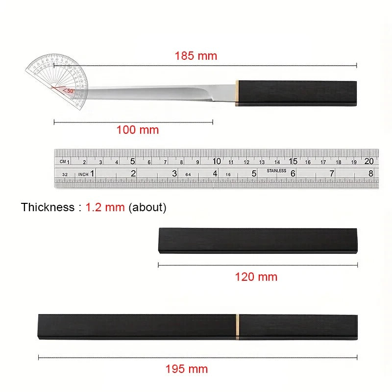 Professionelles Edelstahl-Hackmesser für Fleisch, Fisch, Obst und Gemüse – Handgeschmiedetes Ausbeinmesser für die Küche und BBQ