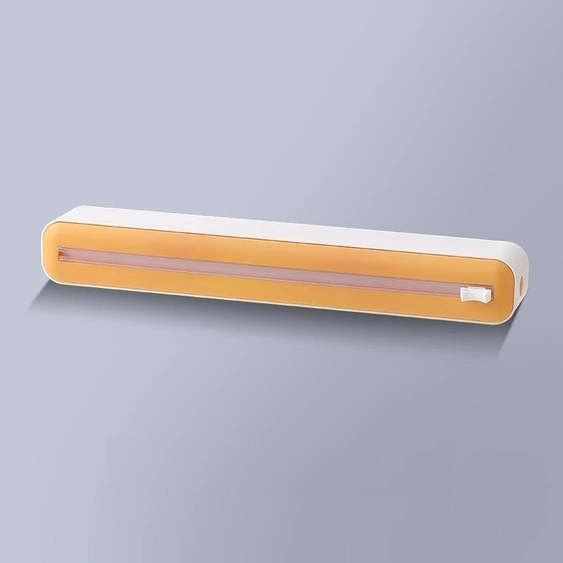 Frischhaltefolienspender mit Cutter – Küchenaufbewahrung für Aluminiumfolie & Plastikfolie, Saugfuß, Zwei-Wege-Schneideblatt, 36 cm