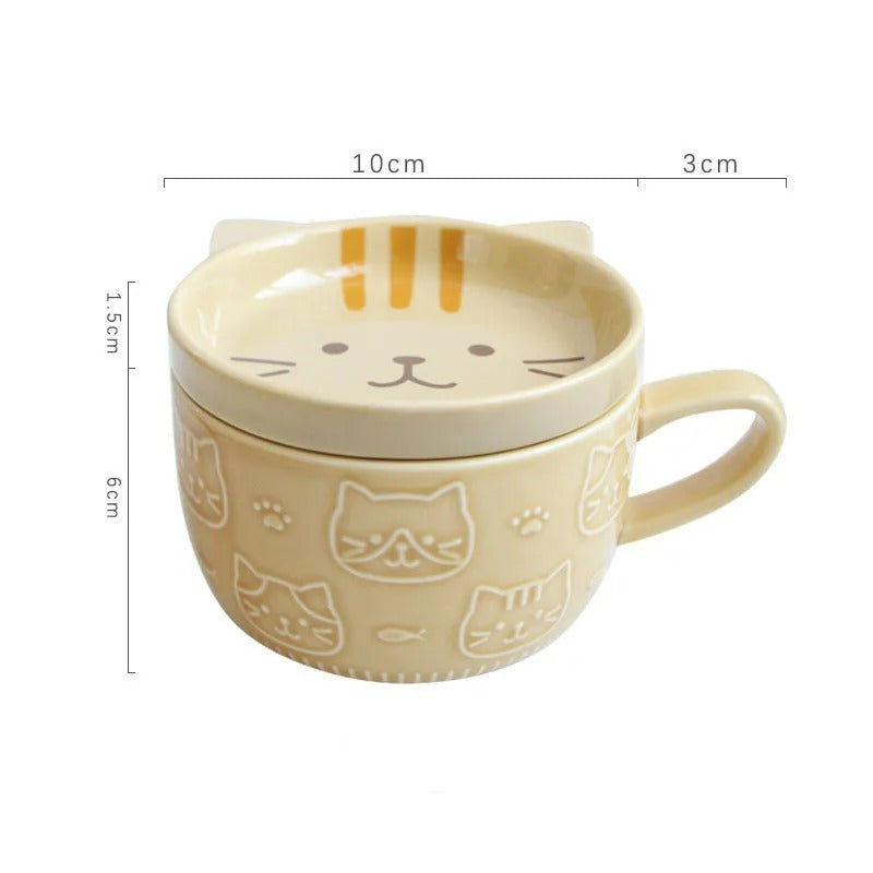 Katztasse | Antihaft | Hitzeschutz 250°C | Keramik