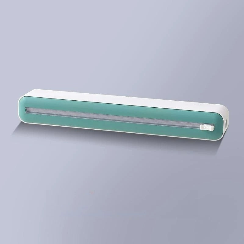 Frischhaltefolienspender mit Cutter – Küchenaufbewahrung für Aluminiumfolie & Plastikfolie, Saugfuß, Zwei-Wege-Schneideblatt, 36 cm