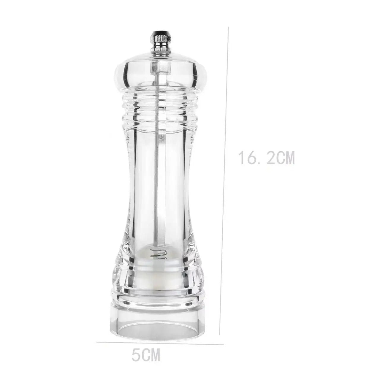 Set of 3 Transparente Pepermolen Zoutmolen, Handheld Kruidenslijper, Acrylic Spice Crusher, Kitchen Gadget Set