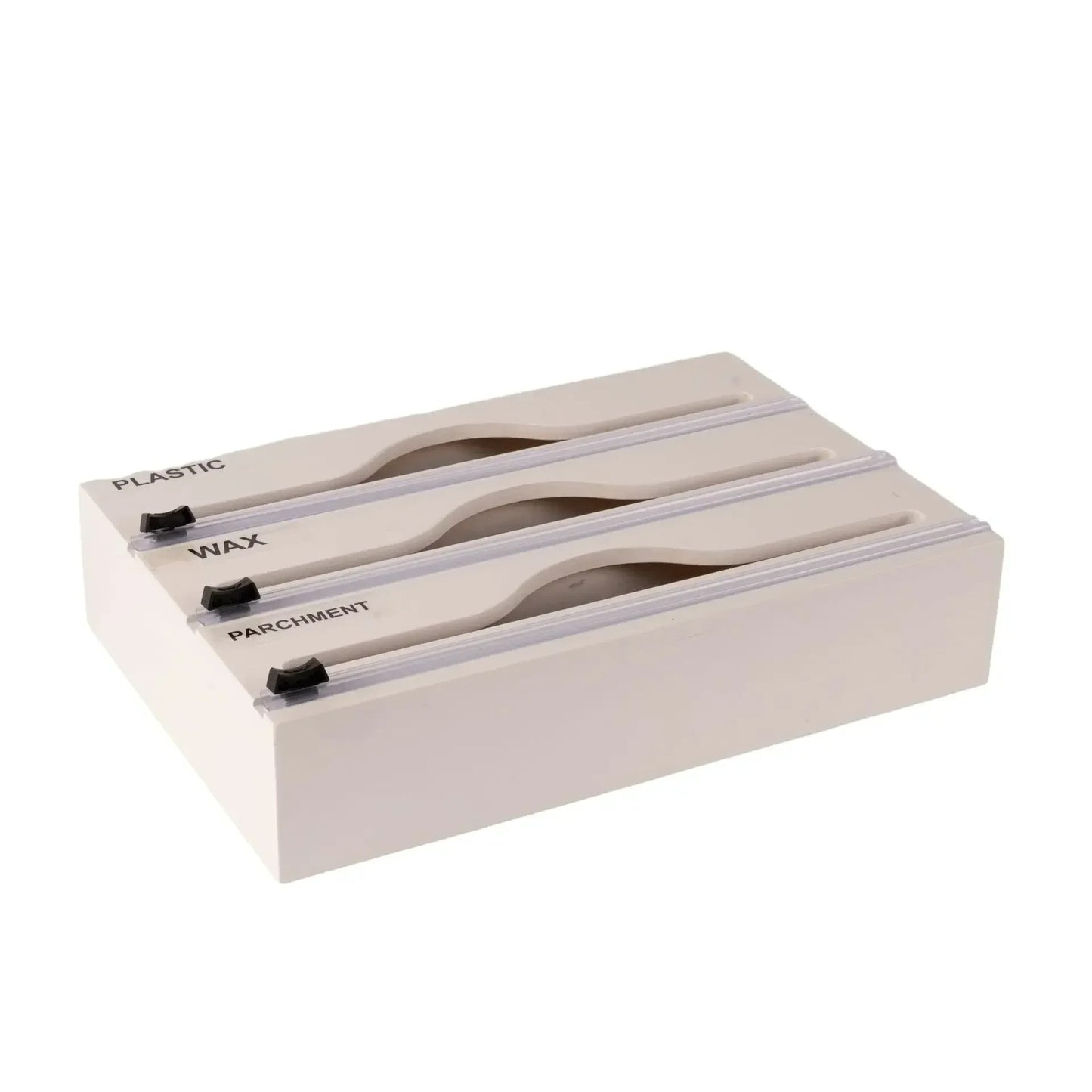 1 Stück Frischhaltefolienschneider Wandmontage Bambus Organizer mit Mehrfachfächern