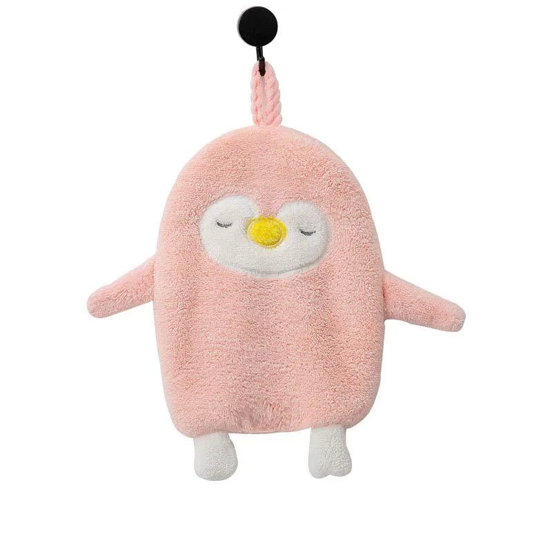Set aus 3 Pinguin Handtüchern – Weich & Saugfähig – Koral Fleece – 25x30 cm