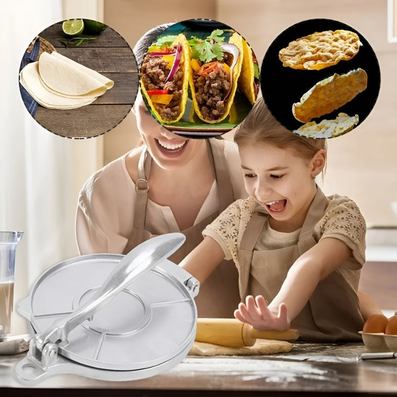 Tortilla Presse – Aluminium, Perfekt für Hausgemachte Tortillas, 16 cm & 20 cm