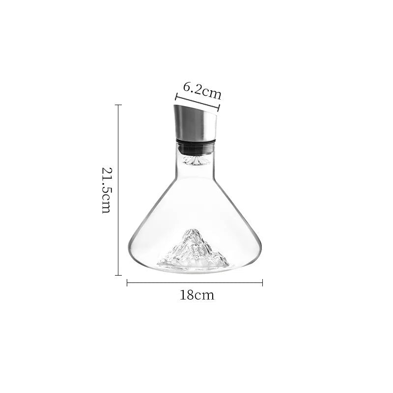 Luxus Whisky Karaffe 1500 ml – Handgefertigte Kristallglas Weinkaraffe, Bleifrei, Verdicktes Design, Perfekt für Bar & Zuhause