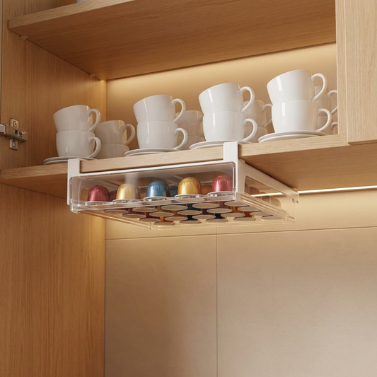 Kapselhalter mit ausziehbarer Schublade