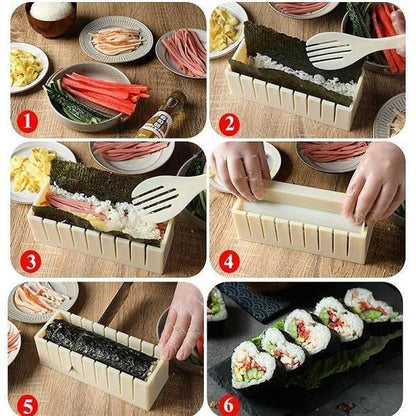 Sushi-Set für Zuhause – Komplettes Set mit Formen, Spatel und Matte für Perfekte Rollen
