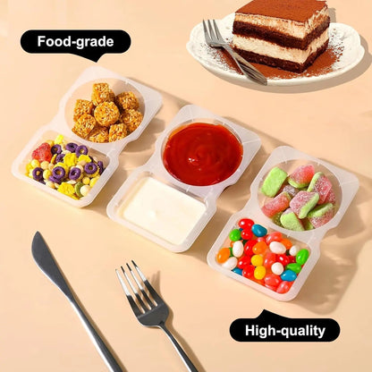 10er-Set Wiederverwendbare Snackbehälter (130 ml) – Mit Doppelkammer & Auslaufschutz Mivoza Deutschland