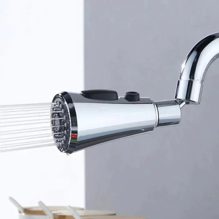 360° Einstellbarer Wasserhahnfilter, Sprühkopf mit 3-Modi, Wassersparender Anti-Spritz-Aufsatz