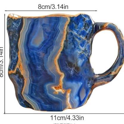 Mineral-Kristall-Kaffeetassen 350–450 ml – Handgefertigt, Spülmaschinengeeignet