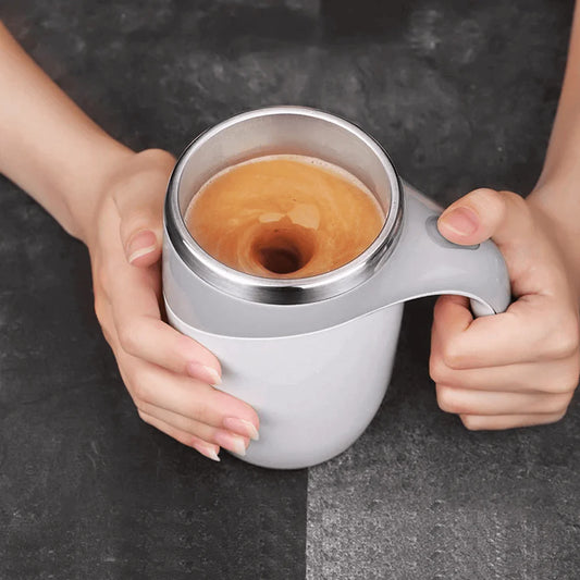 Automatischer Rührbecher – Selbstumrührender Kaffeebecher, Ideal für Kaffee, Tee, Milch und Proteinshakes, BPA-frei