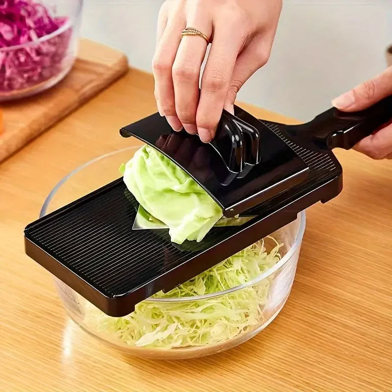 Edelstahl Gemüsereibe mit Handgriff – Vielseitige Reibe für Gemüse, Käse und Schokolade