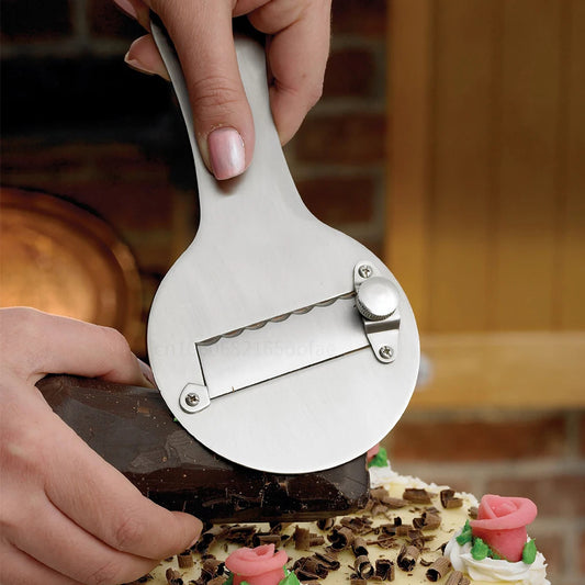 Edelstahl Trüffelhobel – Verstellbare Klinge für Schokolade, Käse & mehr – 18,2 x 9 cm