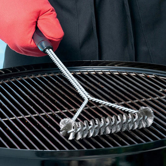 2er Set BBQ Reinigungsbürsten – Edelstahlborsten – Hitzebeständig – Antihaft – 30 cm