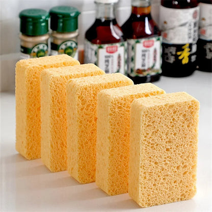 10er Set Holzpulpur Melamin Reinigungsschwamm – Entfernt Fett & Schmutz, Ideal für Küche & Haushalt