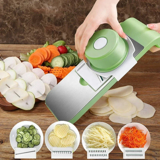 7-in-1 Gemüseschneider und Reibe – Multischneider für Gemüse und Obst mit Dunschäler