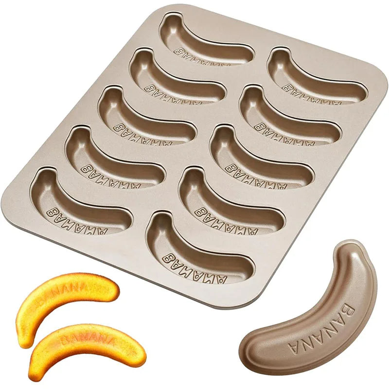 Madeleine Backform 10er Set – Antihaft Muffinform aus Kohlenstoffstahl für feine Gebäckkreationen