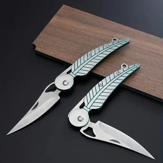 2 Stuks Klappbares Edelstahl Taschenmesser – Leichtes Outdoor- & Küchenmesser, Vielseitig für Camping, Reise & Alltag