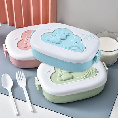 Bento Lunchbox für Kinder – 3 Fächer, Mikrowellengeeignet, Auslaufsicher