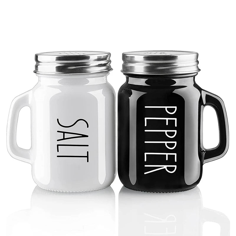 Boerderij Zout- und Pfefferstreuer Set, 4 oz, Schöne Zuckerdose im modernen Landhausstil, Küchenaccessoires
