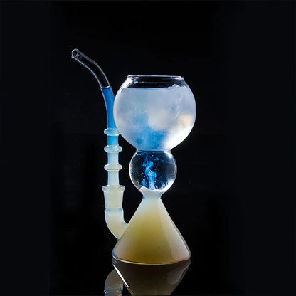 Absintglas – 400 ml – Hitzebeständiges Borosilikatglas mit Strohhalm – Ideal für Cocktails