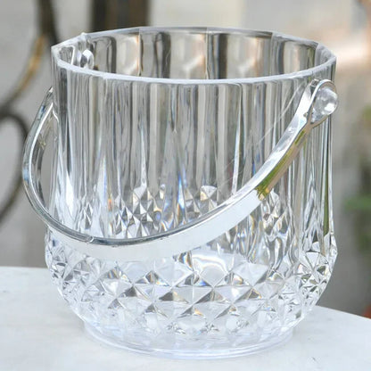 Kristallglas Eiskübel 1L – Langlebiger, transparenter Ice Bucket aus bleifreiem Glas