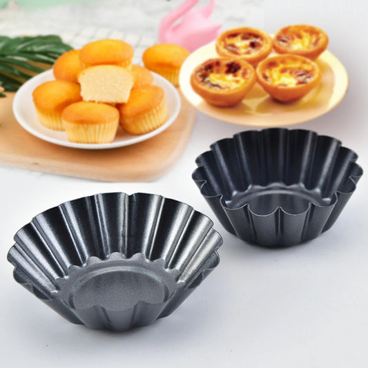12er muffin backform aus kohlenstoffstahl – antihaftbeschichtet, wiederverwendbar, für cupcakes, pudding & kleine eierkuchen