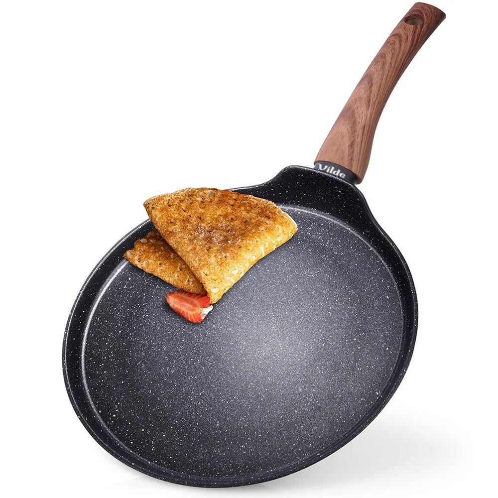 Pfannkuchenpfanne mit Granit-Antihaftbeschichtung 24 cm – Aluminium, Induktionsgeeignet