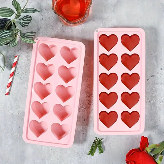 Herzförmige Eiswürfelform – 3 Stück – Silikon – Vielseitig für Eis, Pudding & Süßigkeiten