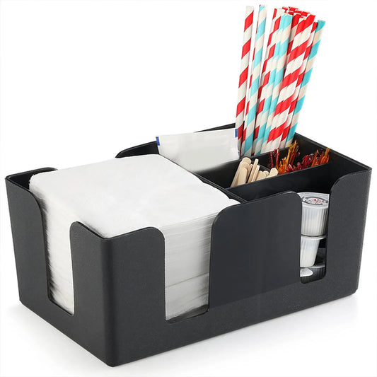 Bar Caddy Organizer – Kompakte Servietten- und Strohhalmhalterung für Bar, Restaurant & Zuhause