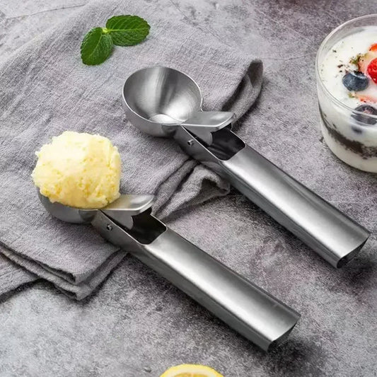 2 stück Edelstahl Eiskugel Löffel für Früchteformen und Maschinen, Keukengereedschap zum Schöpfen von Eisballen