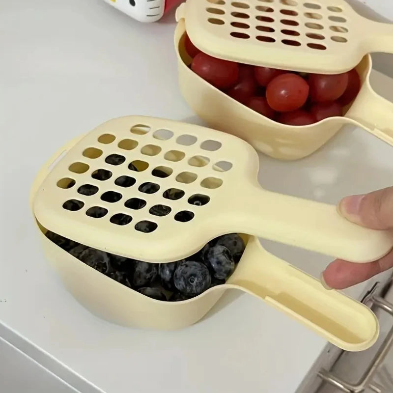 Obst Abtropfkorb – Waschkorb mit Griff – 19,5 x 9,5 cm – Praktisch für Küche