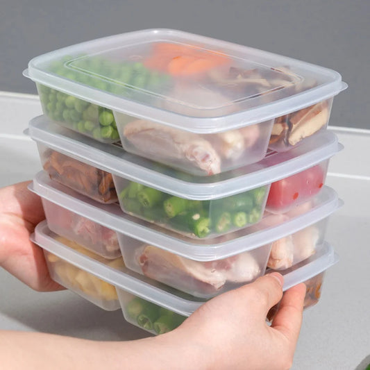 4er-Set transparente Aufbewahrungsboxen für den Kühlschrank – Große Kapazität, mit 4 Fächern, ideal für gefrorenes Fleisch und Lebensmittel
