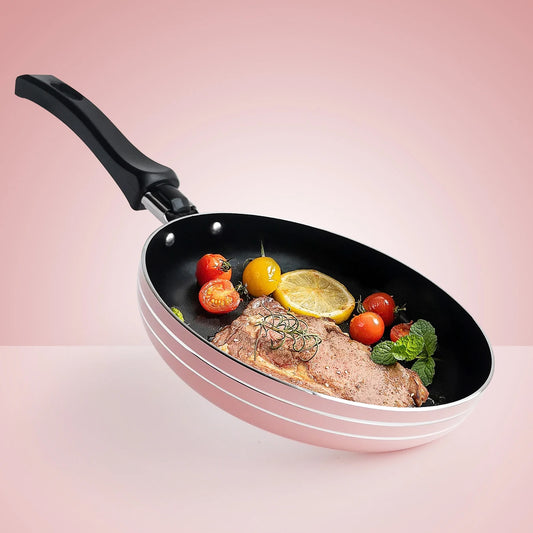 Antihaft Bratpfanne 6,5 Zoll – Aluminium, Flache Pfanne für tägliches Kochen