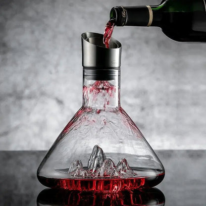 Luxus Whisky Karaffe 1500 ml – Handgefertigte Kristallglas Weinkaraffe, Bleifrei, Verdicktes Design, Perfekt für Bar & Zuhause
