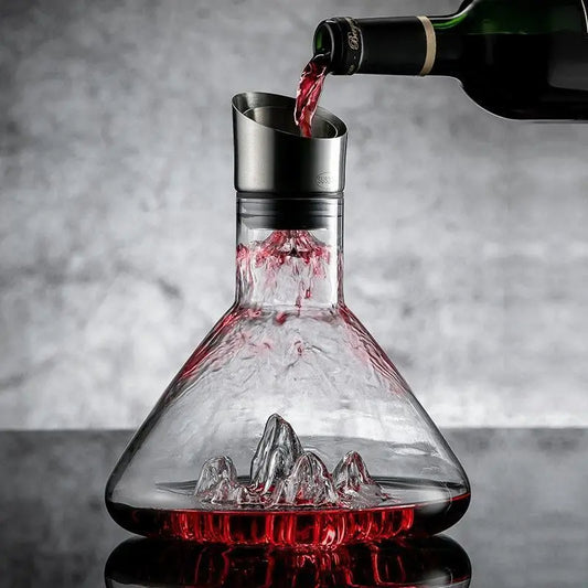 Luxus Whisky Karaffe 1500 ml – Handgefertigte Kristallglas Weinkaraffe, Bleifrei, Verdicktes Design, Perfekt für Bar & Zuhause