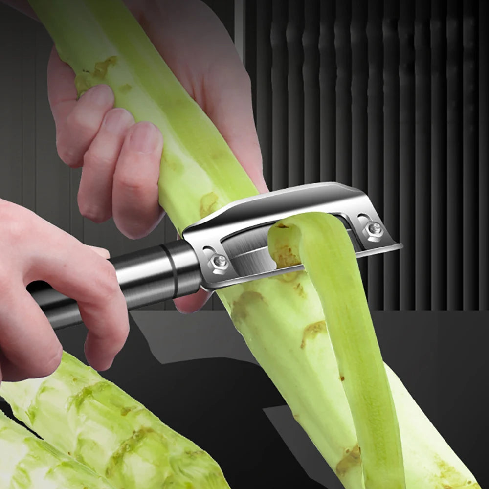 2er-Set Edelstahl Gemüseschäler – Robuster Universalschäler für Obst & Gemüse, ideal für harte Schalen