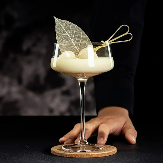 Set aus 2 Cocktailgläsern – Ultradünnes Design – 16,3 x 8,5 cm – Retro Martini- & Weingläser