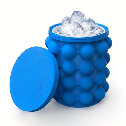 2-in-1 Silikon Eiswürfelform und Eiskübel – Perfekt für Zuhause, Bars & Restaurants