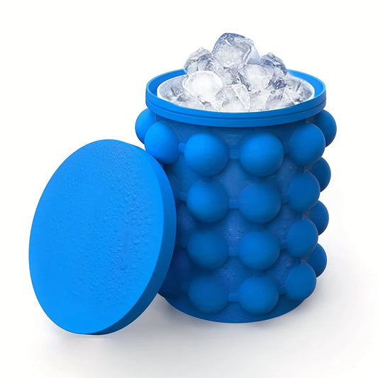 2-in-1 Silikon Eiswürfelform und Eiskübel – Perfekt für Zuhause, Bars & Restaurants