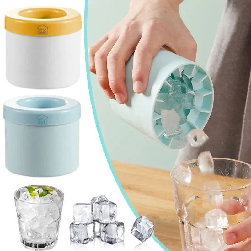 2er-Set Silikon Eiswürfelform – Runde Eiswürfel – DIY Eismacher für Cocktails & Getränke