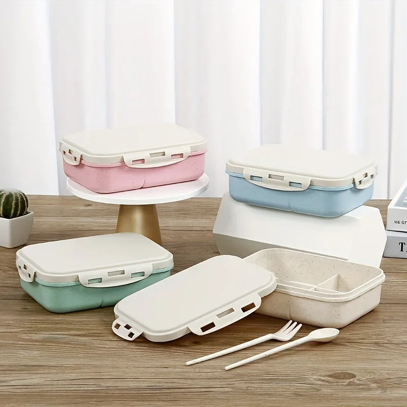 Lunchbox mit Fächern – Bento-Box für Schule, Büro & Kantine – 20x15x6 cm