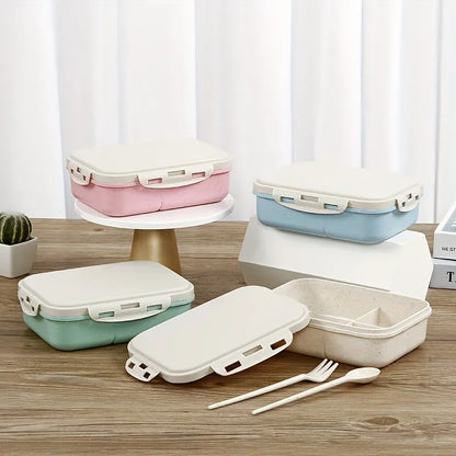 Lunchbox mit Fächern – Bento-Box für Schule, Büro & Kantine – 20x15x6 cm