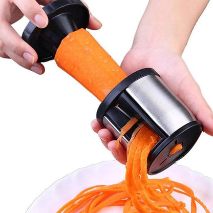 Spiralschneider für Gemüse – Handbetriebene Spiraalschneidemaschine aus Edelstahl für Zucchini, Karotten und Radieschen