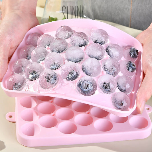 Eiswürfelform Silikon – 2er Set mit 25 Fächern – Leichtes Lösen – Mit Deckel