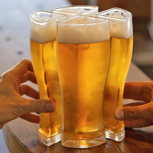 Biergläser Set – 4-in-1 Design – Acryl – Stapelbar & Bruchsicher